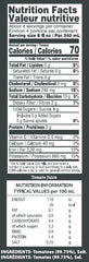 Tuscanini label and certifications close view showing Non-GMO and kosher seals for shopper confidence