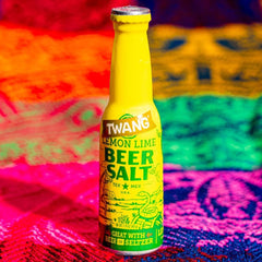 Twang salt texture with visible lime specks highlighting vibrant citrus flavor boost