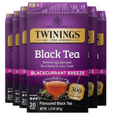 Twinings front packaging showing Blackcurrant Breeze boxes and branding, convenient supply
