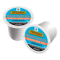 Twinings iced tea pouring over ice into cup demonstrating quick chilling benefit
