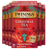 Twinings front packaging showing holiday design and 20-count box, clear gifting appeal