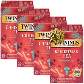 Twinings Christmas Tea front packaging showing festive design and 20 tea bags