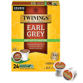 Twinings front packaging showing decaf Earl Grey K‑Cups and box benefits