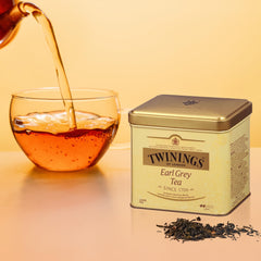 Twinings brewed cup showing pale-gold infusion and aromatic appeal