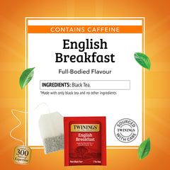 Brewed cup of Twinings English Breakfast offering robust flavor and comforting warmth