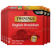Twinings front packaging showing six-box bundle and product name, convenient supply