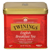 Twinings front tin showing label and freshness benefit