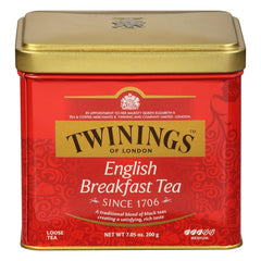 Twinings front tin showing label and freshness benefit