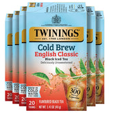 Twinings front box showing six-pack and classic cold brew branding for convenience