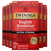 Twinings front box showing six 20-count packs for convenience