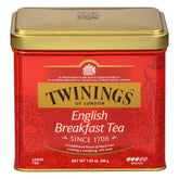 Twinings front tin showing brand and secure metal lid for freshness
