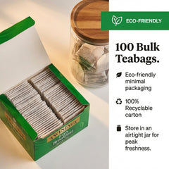 Individually wrapped Twinings teabag emphasizing freshness and portability