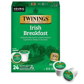 Twinings Irish Breakfast front packaging showing 24-count convenience and bold flavor
