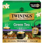 Twinings front packaging showing 100-count box and jasmine aroma benefit