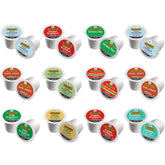 Twinings front-facing sampler box showing 24-count pods and variety benefits