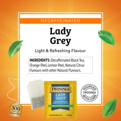 Twinings close-up of black tea leaves with orange and lemon peel for clear ingredient view