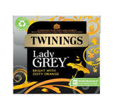 Twinings Lady Grey front pack showing bright orange highlights and brand name for easy identification