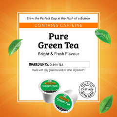 Close-up of Twinings K-Cup contents showing fine tea particles and quick steeping benefit