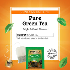 Twinings dry green tea leaves close-up showing natural texture and quality
