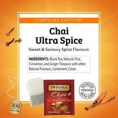 Twinings hot brewed chai cup steaming to deliver comforting warmth