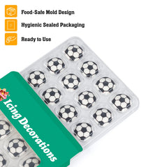 Twisweet close texture detail of edible soccer ball showing crisp print quality benefit