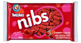 Twizzlers Nibs front packaging shows cherry pieces and sharing convenience