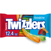 Twizzlers front packaging showing rainbow twists and brand benefits