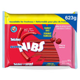 Twizzlers Super Nibs front packaging showing size and cherry appeal for sharing