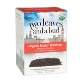Two Leaves and a Bud front packaging showing 15-count box and organic badge