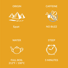 Two Leaves and a Bud sachet steeping in cup, releasing floral aroma for a soothing drink