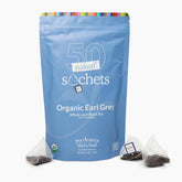 Two Leaves and a Bud front pack showing organic Earl Grey benefits
