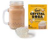 Twrl Crystal Boba front packaging showing single-serve convenience and clear branding benefit