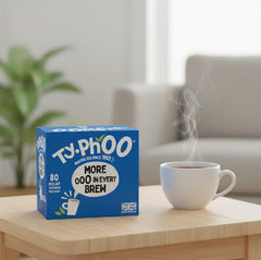 TY.PHOO teabag steeping in cup demonstrating simple preparation and quick infusion