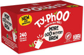 Typhoo front pack showing branding and 240 count for value