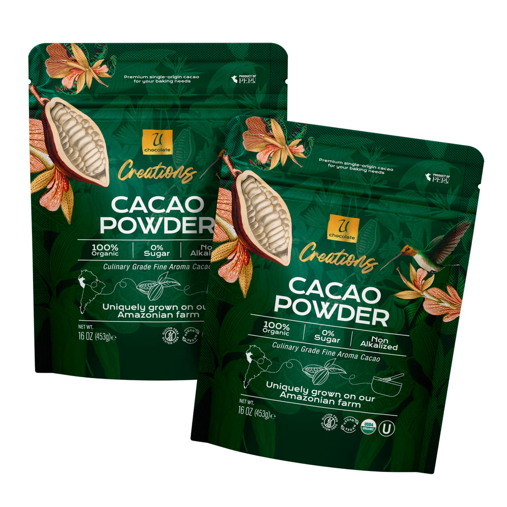 U brand front packaging showing two 16 oz bags and clear labeling benefits