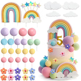 UFROMSKY front view of rainbow topper set showing colorful pieces and benefit of complete kit