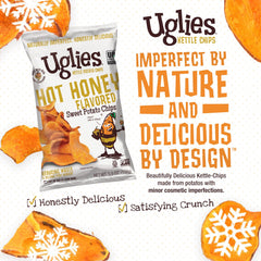 Uglies bag held by hand to show 5.5 oz scale and single-serve convenience benefit