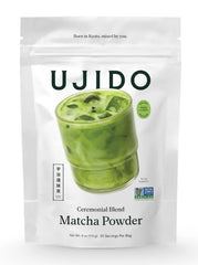 Ujido matcha being whisked in bowl producing froth for a creamy cup