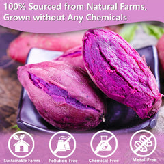 ULTHMOK cupcakes with natural purple frosting, highlights vivid color without dyes