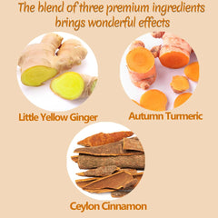 ULTHMOK loose turmeric ginger cinnamon display showing natural ingredients