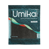 Umikai front packaging showing 50-sheet resealable pack and brand benefit of freshness