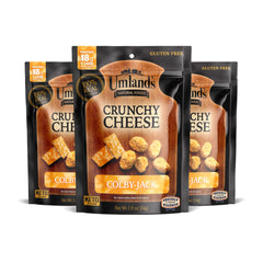 Umland's front packaging showing Colby-Jack snack and branding benefit portable convenience