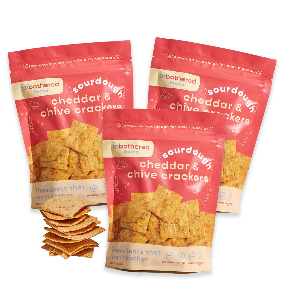 Unbothered Foods front packaging showing three-pack and benefits