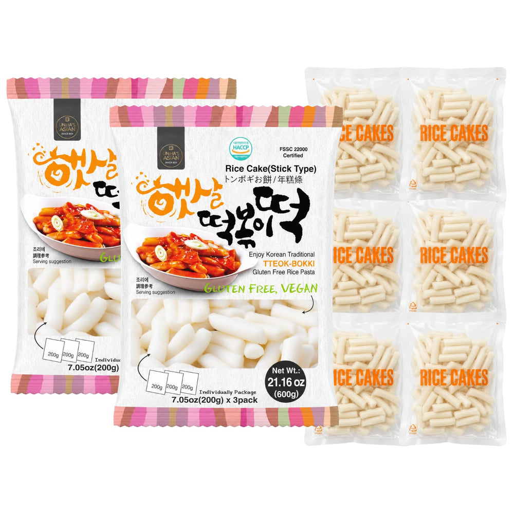 UNHA'S front packaging showing garaetteok two-pack and brand for easy identification
