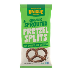 Unique Snacks front-of-bag showing product name and unsalted benefit