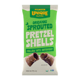 Unique Snacks front packaging shows 8 oz bag and kosher label, convenient pack benefit