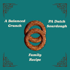 Unique Snacks close-up of sourdough pretzel ring texture and crunch