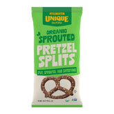 Unique Snacks front packaging showing salted sprouted splits and product name for quick recognition and appeal