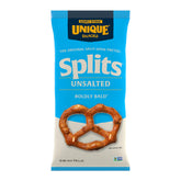 Unique Snacks front packaging showing bag and low-sodium benefit