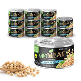 unMEAT front can showing label and vegan tuna alternative for pantry convenience